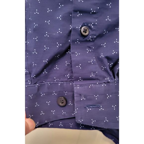 Mens Ben Sherman Tailored Dress Shirt 15-15 1/2 32 33 Slim Blue Button Up Cotton - Picture 3 of 11